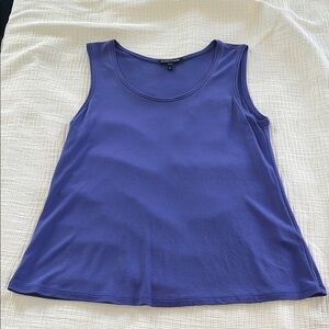 Eileen Fisher Iris Purple Silk Stretch Jersey Tank XS